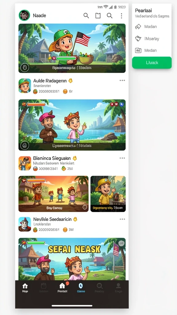 Screenshot menunjukkan variasi permainan yang tersedia di 66MENANG.