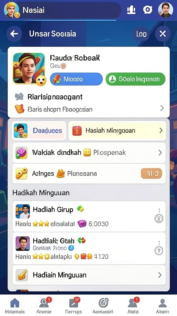 Momen seru saat bermain bersama teman.
