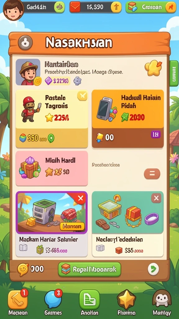 Berbagai permainan menunggu untuk Anda coba.