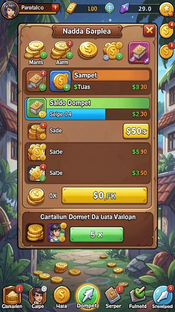 Screenshot menampilkan antarmuka permainan slot yang menarik.