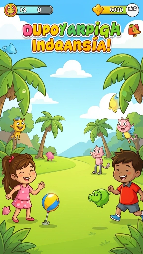 Tangkapan layar tantangan seru dalam game.