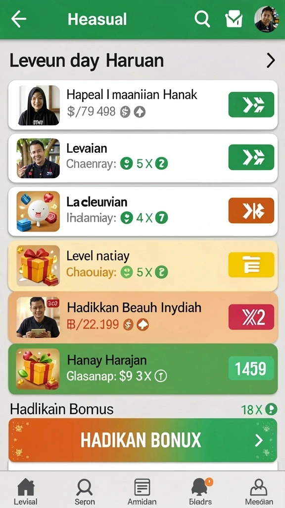 Beragam jenis permainan dalam satu aplikasi.