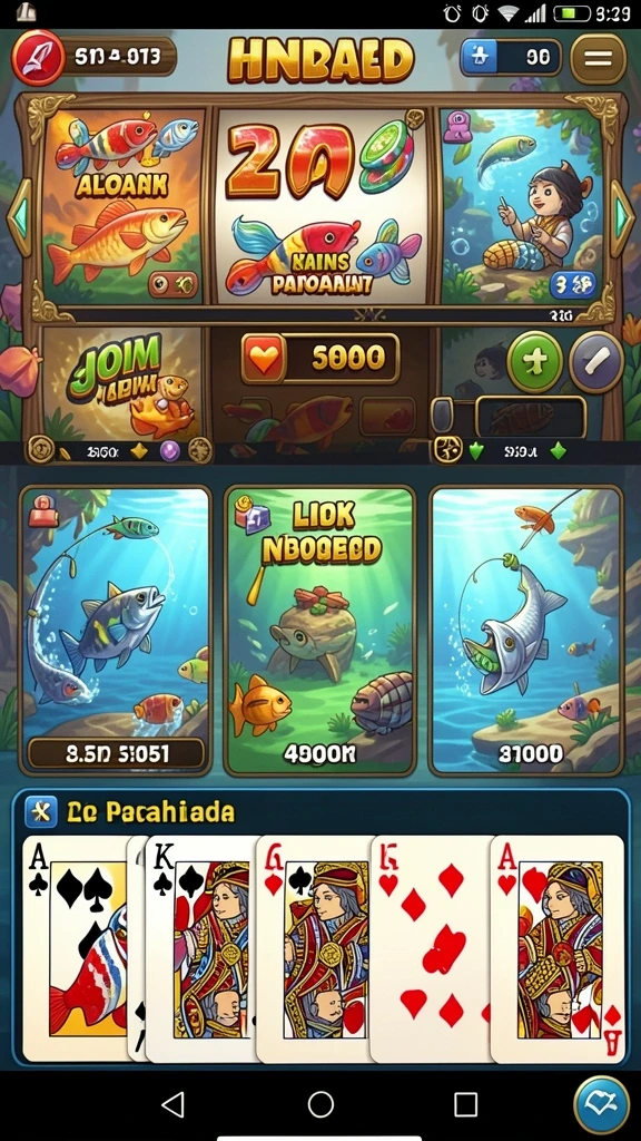Gambar kedua menampilkan beberapa tema slot yang tersedia.