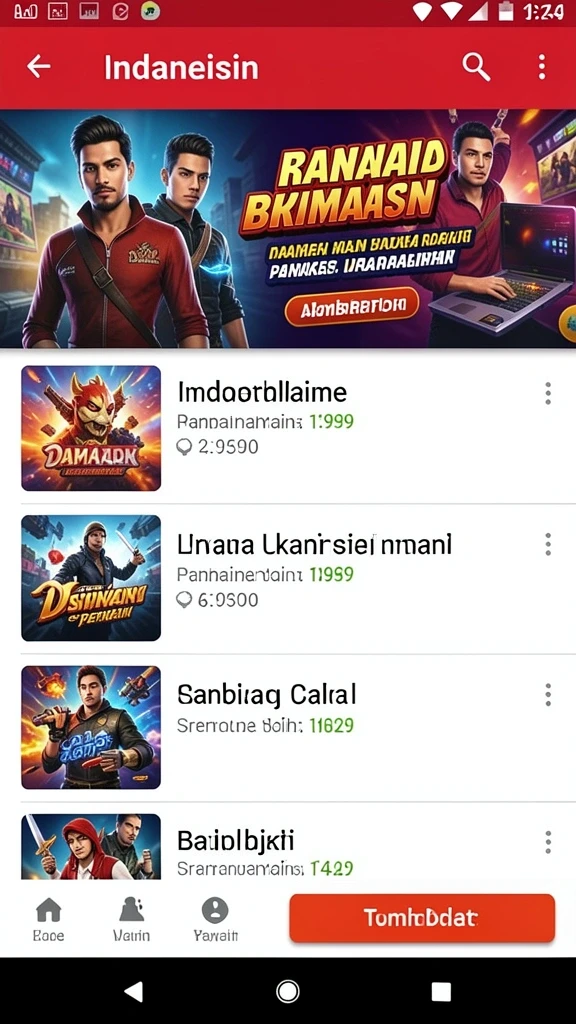 Tampilan karakter menarik dan penuh warna.