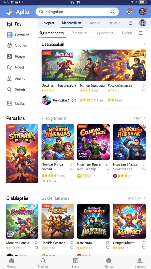 Tampilan aplikasi yang user-friendly dan intuitif.